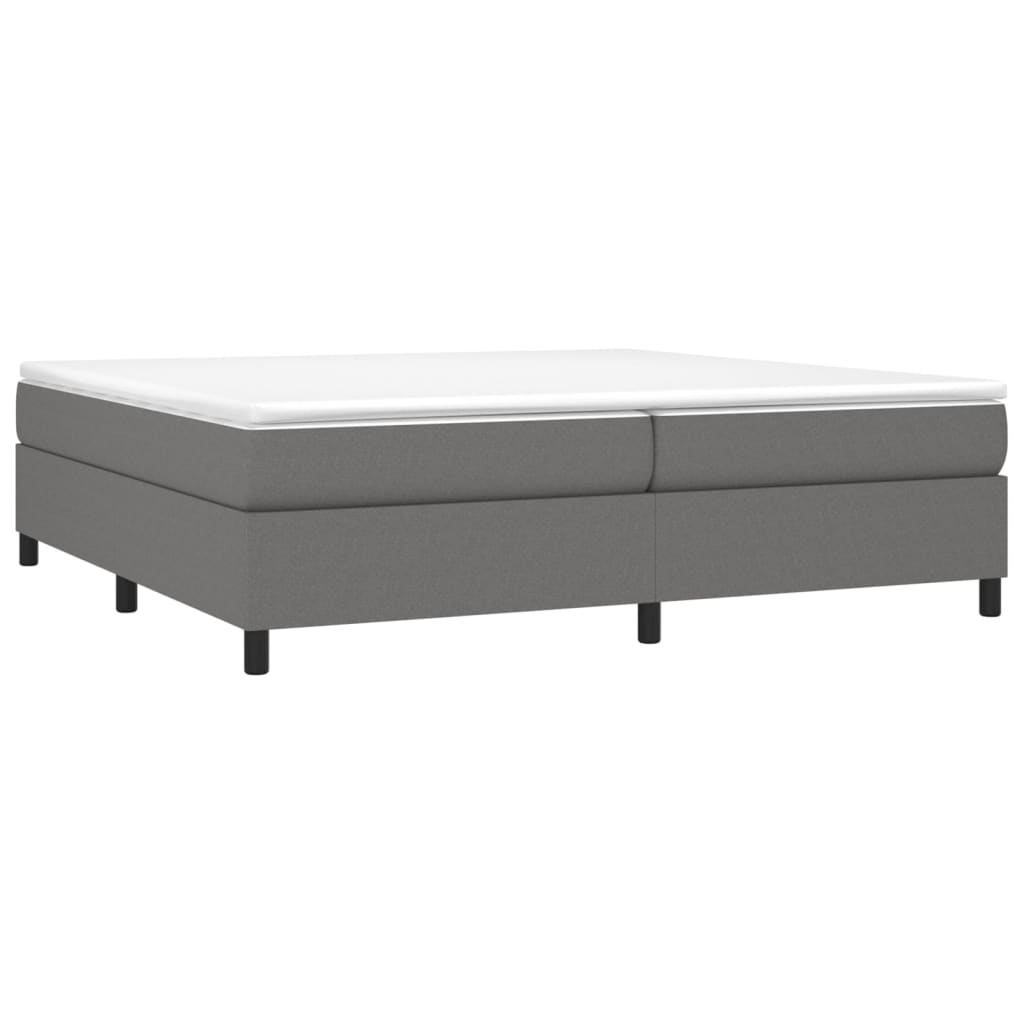 Bettgestell ohne Matratze Dunkelgrau 200x200 cm Stoff