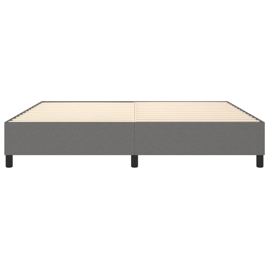 Bettgestell ohne Matratze Dunkelgrau 200x200 cm Stoff