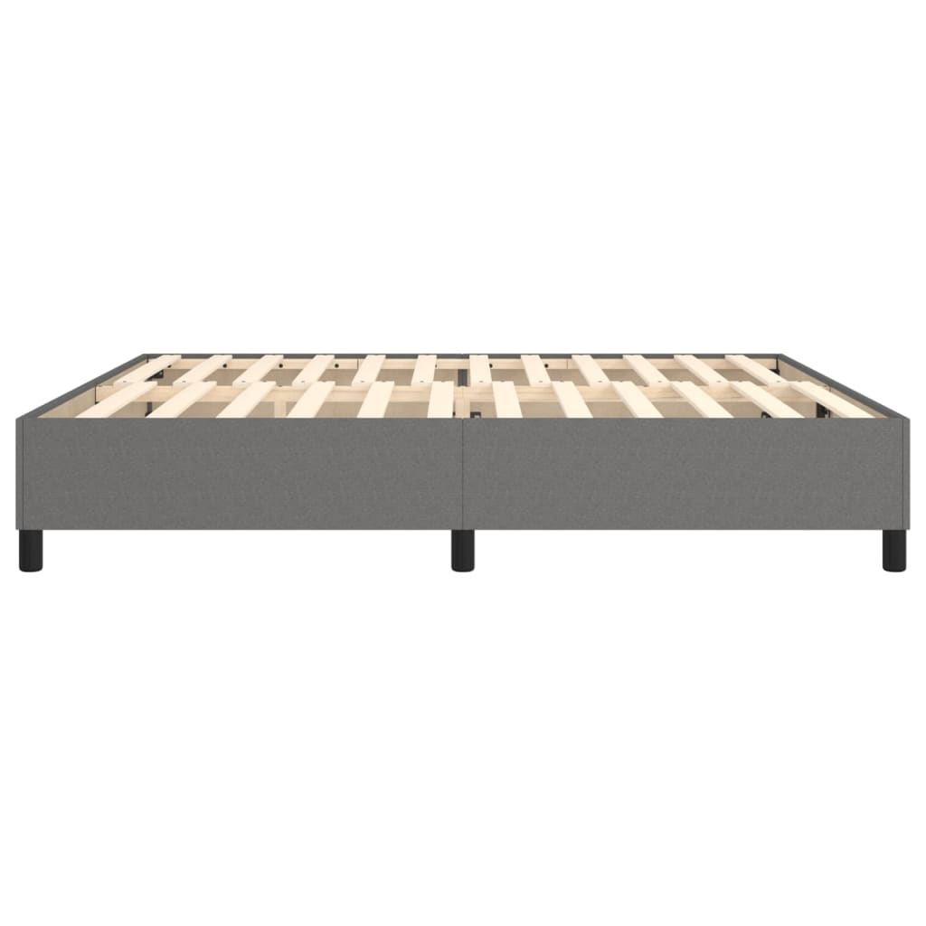 Bettgestell ohne Matratze Dunkelgrau 200x200 cm Stoff