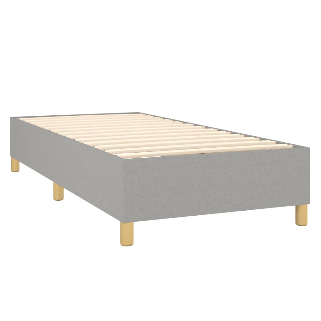 Bettgestell ohne Matratze Hellgrau 80x200 cm Stoff