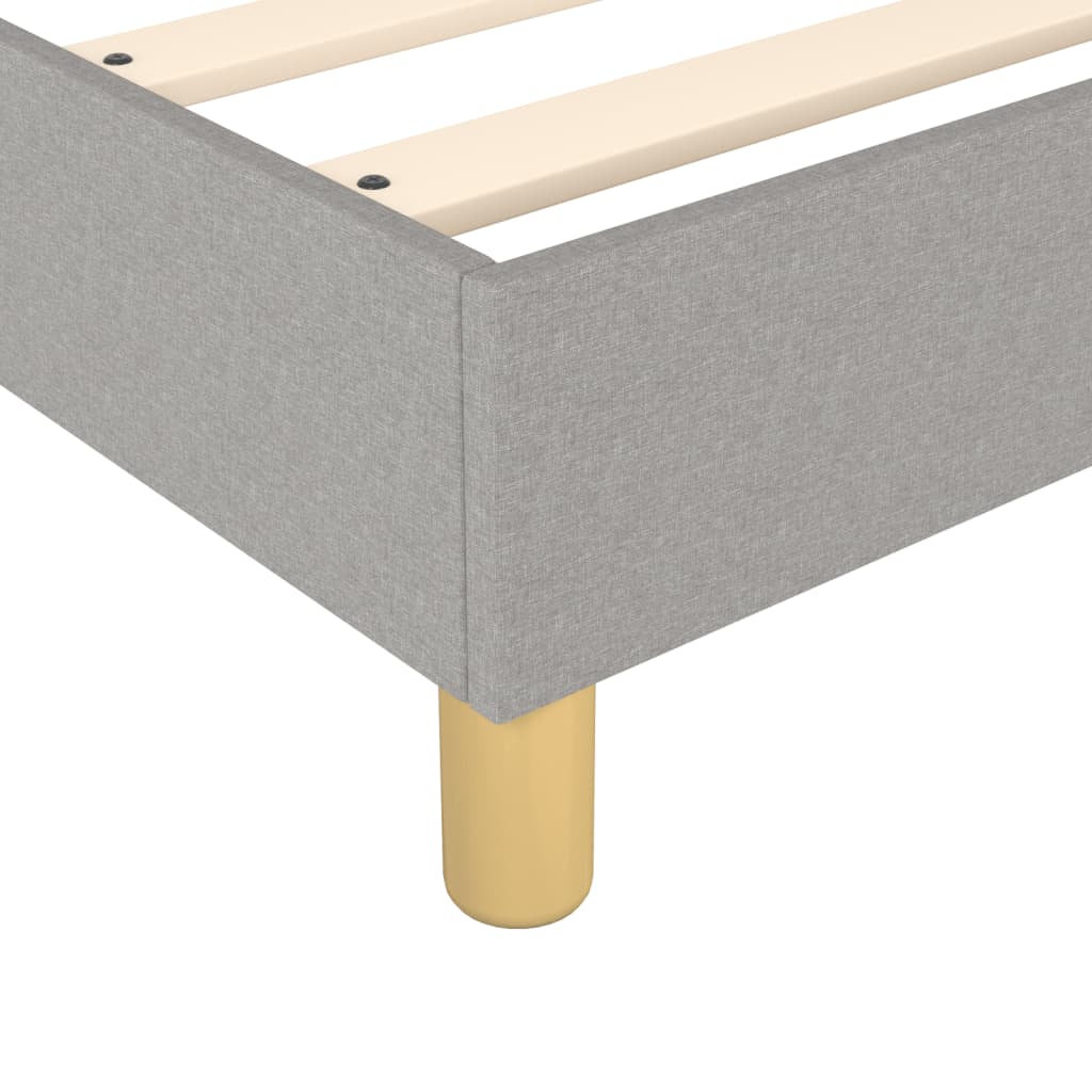 Bettgestell ohne Matratze Hellgrau 80x200 cm Stoff