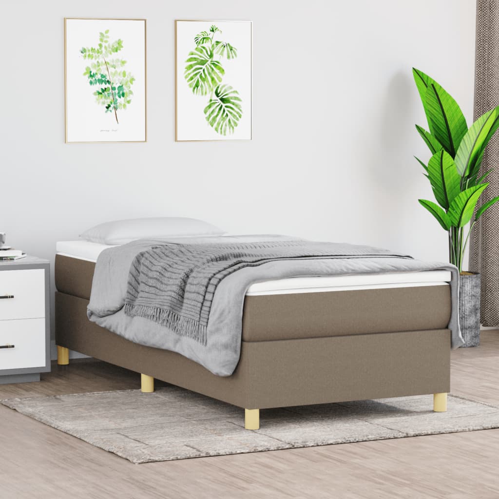 Bettgestell ohne Matratze Taupe 80x200 cm Stoff