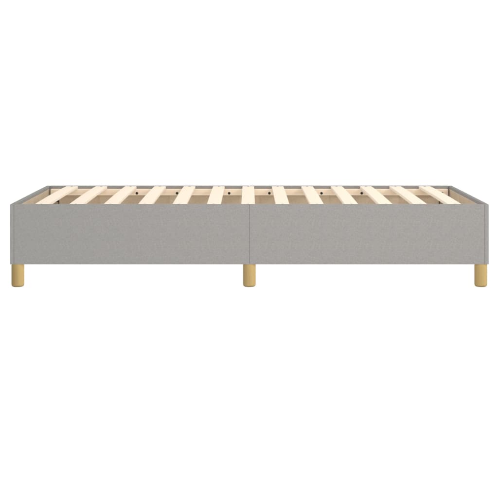 Bettgestell ohne Matratze Hellgrau 100x200 cm Stoff