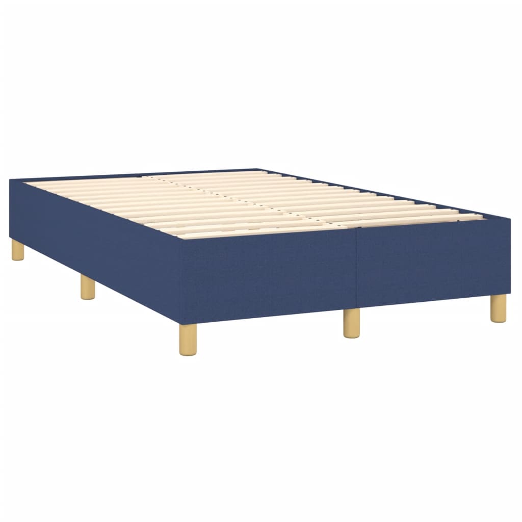 Bettgestell ohne Matratze Blau 120x200 cm Stoff