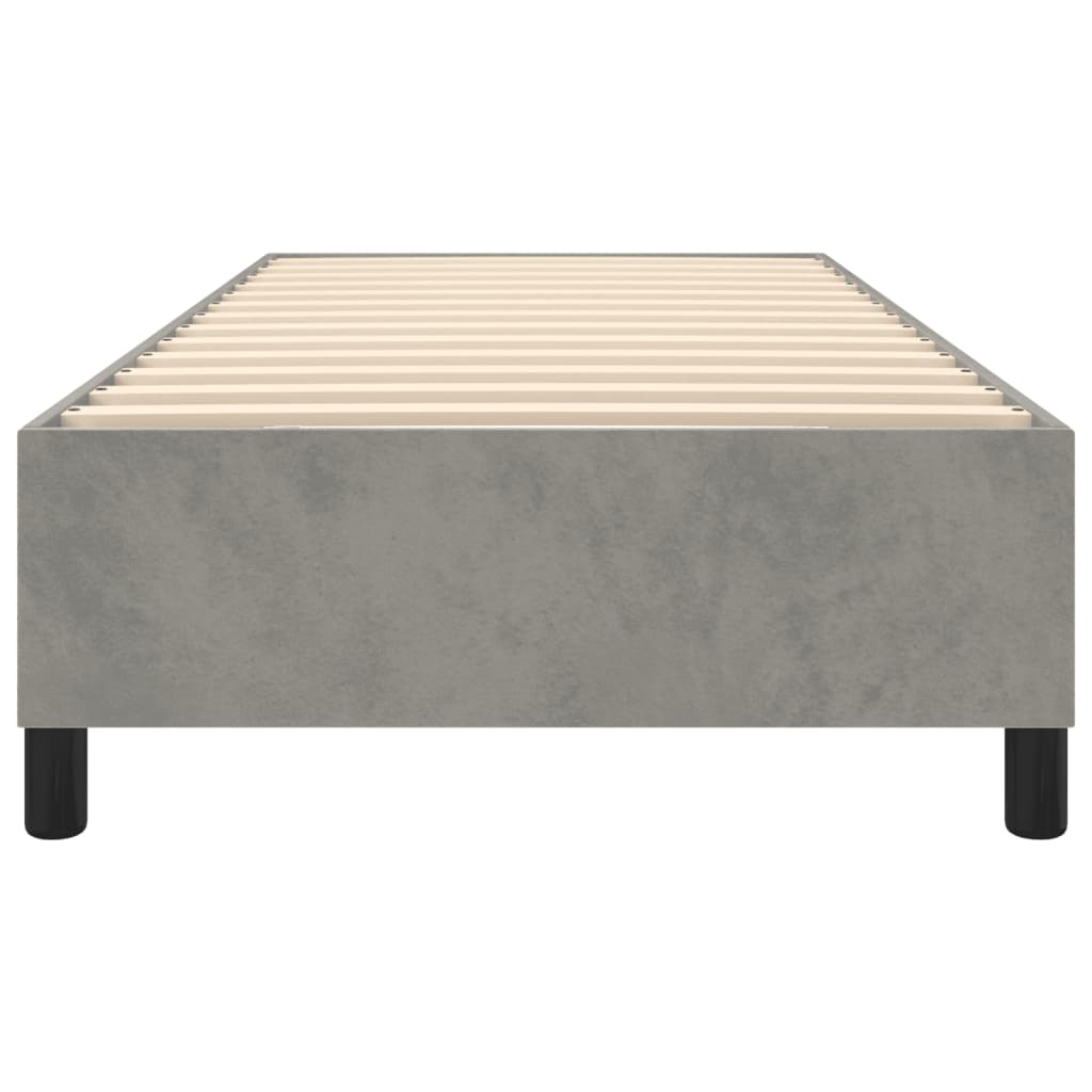 Bettgestell ohne Matratze Hellgrau 80x200 cm Samt