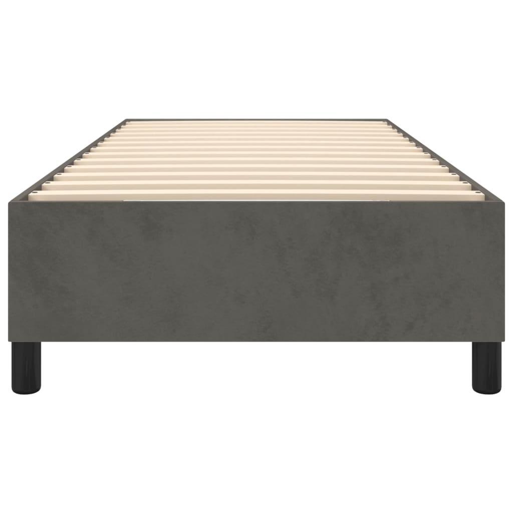 Bettgestell ohne Matratze Dunkelgrau 80x200 cm Samt