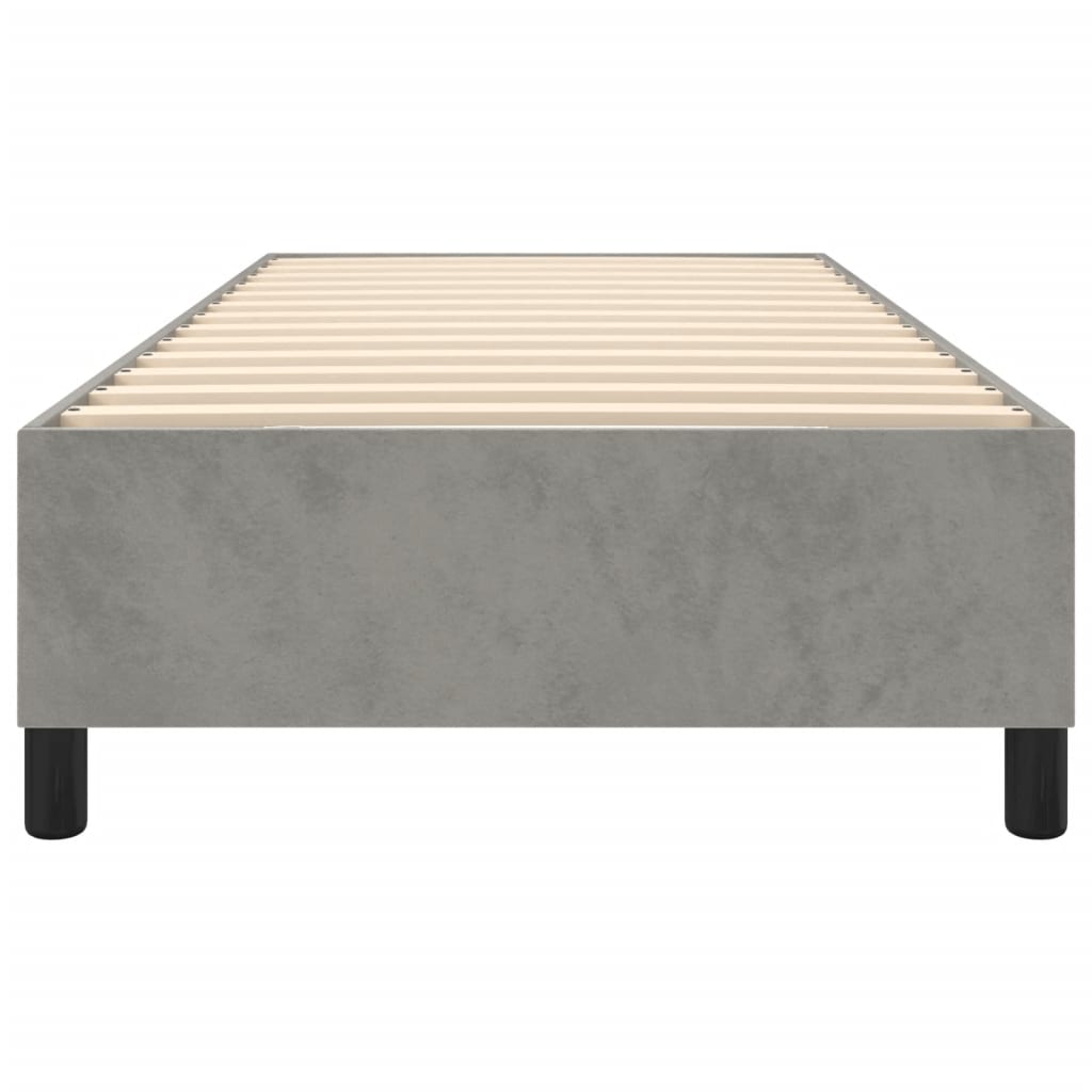 Bettgestell ohne Matratze Hellgrau 90x190 cm Samt