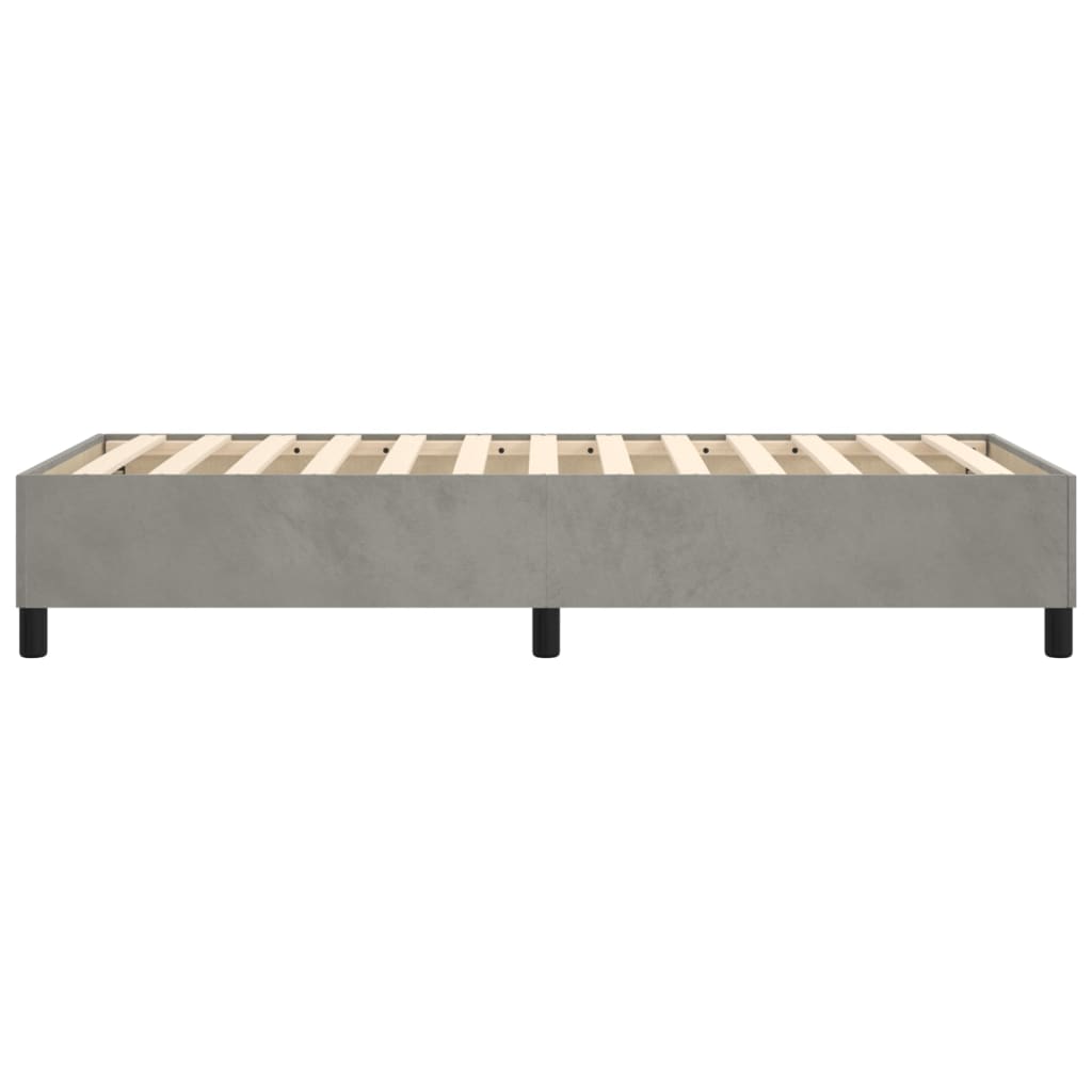 Bettgestell ohne Matratze Hellgrau 90x190 cm Samt