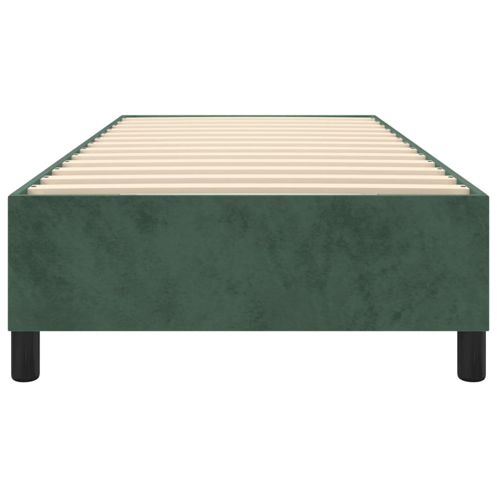 Bettgestell ohne Matratze Dunkelgrün 90x190 cm Samt