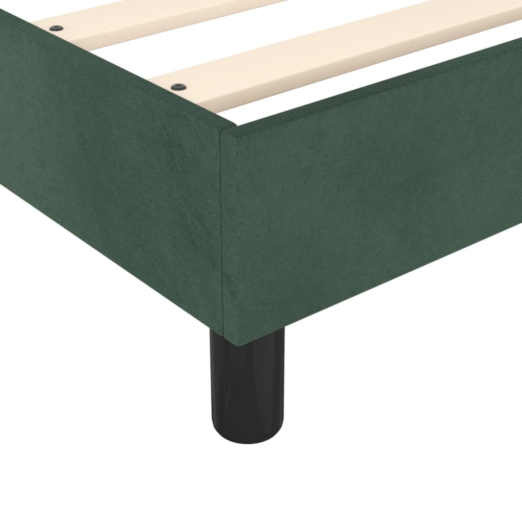 Bettgestell ohne Matratze Dunkelgrün 90x200 cm Samt