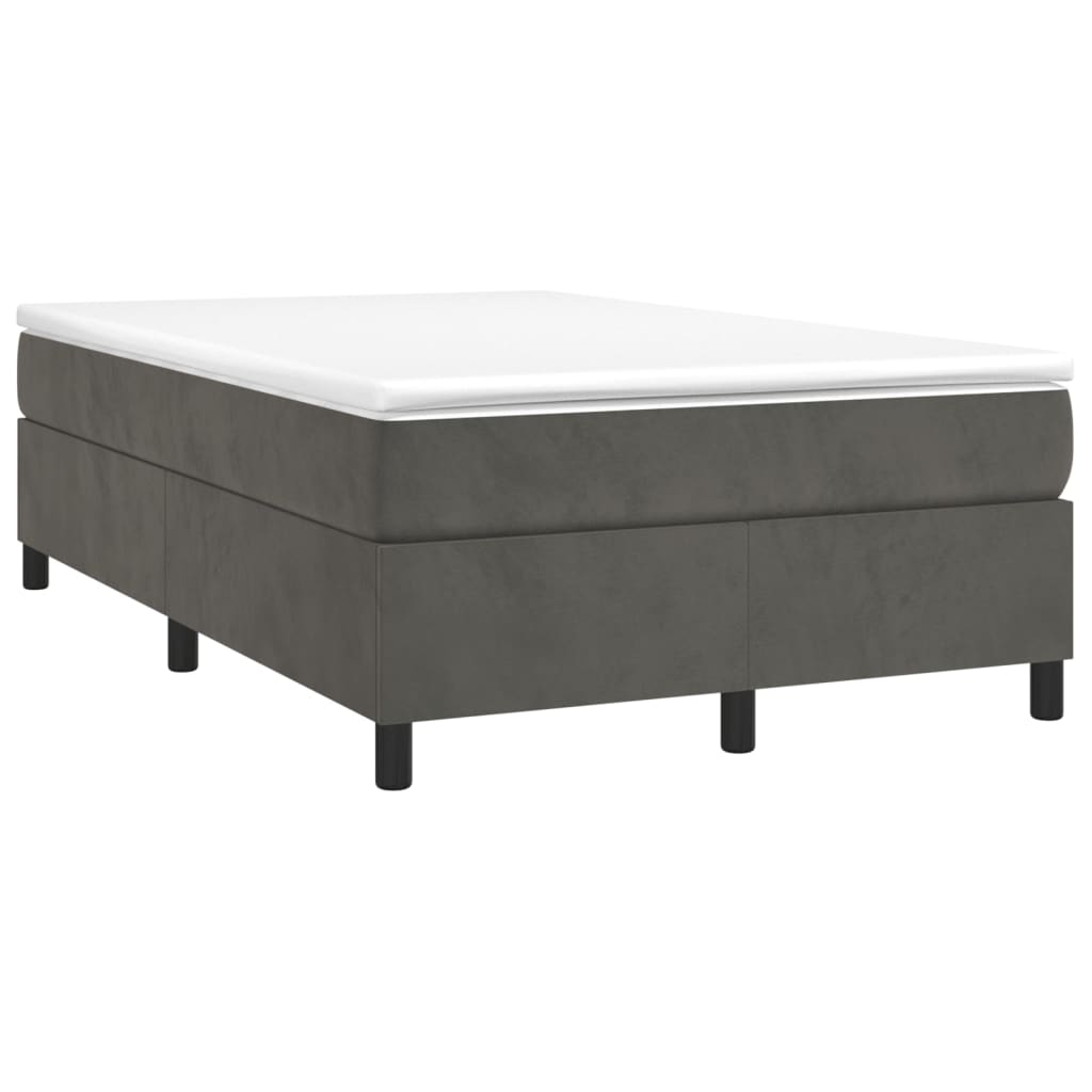 Bettgestell ohne Matratze Dunkelgrau 120x200 cm Samt