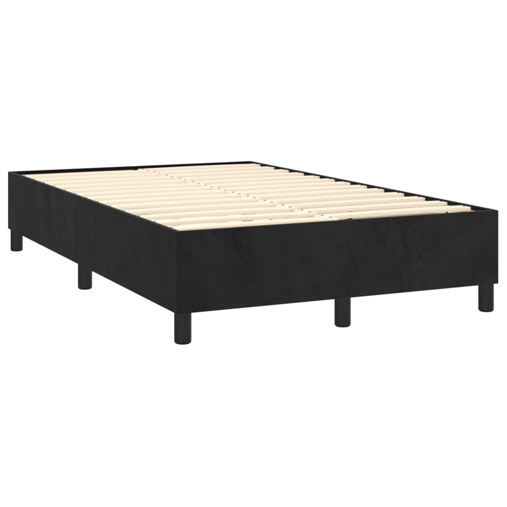 Bettgestell ohne Matratze Schwarz 120x200 cm Samt