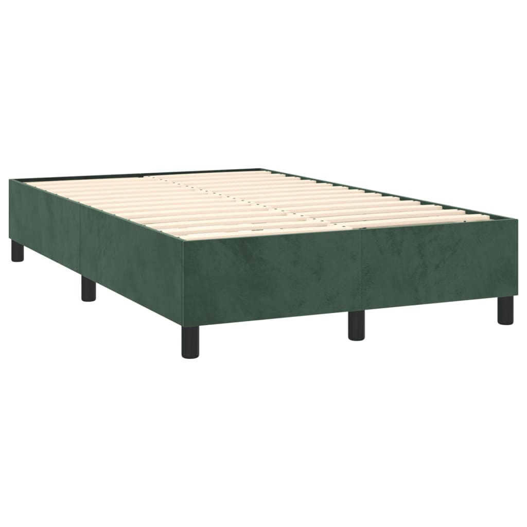 Bettgestell ohne Matratze Dunkelgrün 120x200 cm Samt