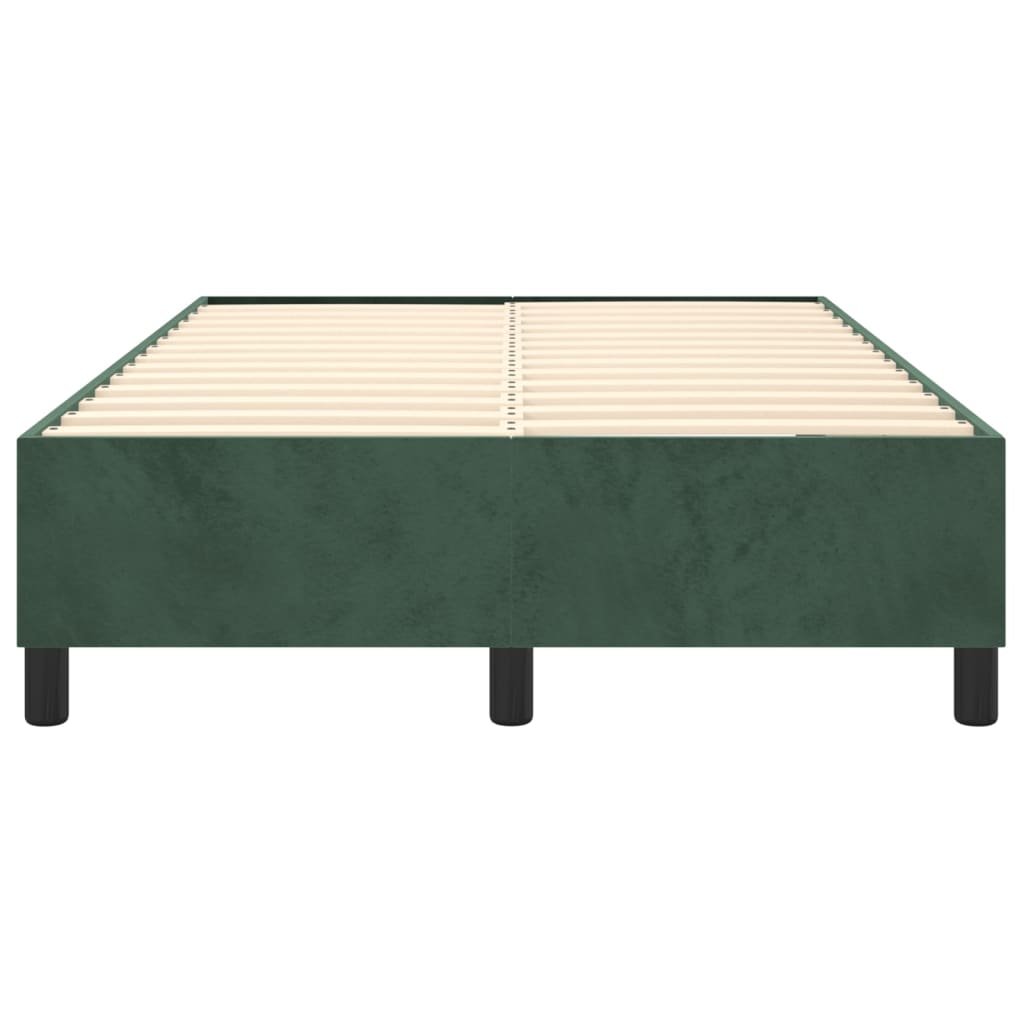 Bettgestell ohne Matratze Dunkelgrün 120x200 cm Samt
