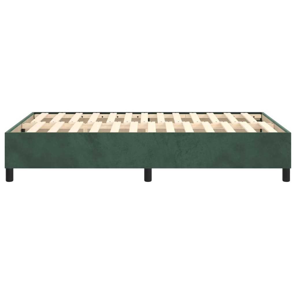 Bettgestell ohne Matratze Dunkelgrün 120x200 cm Samt