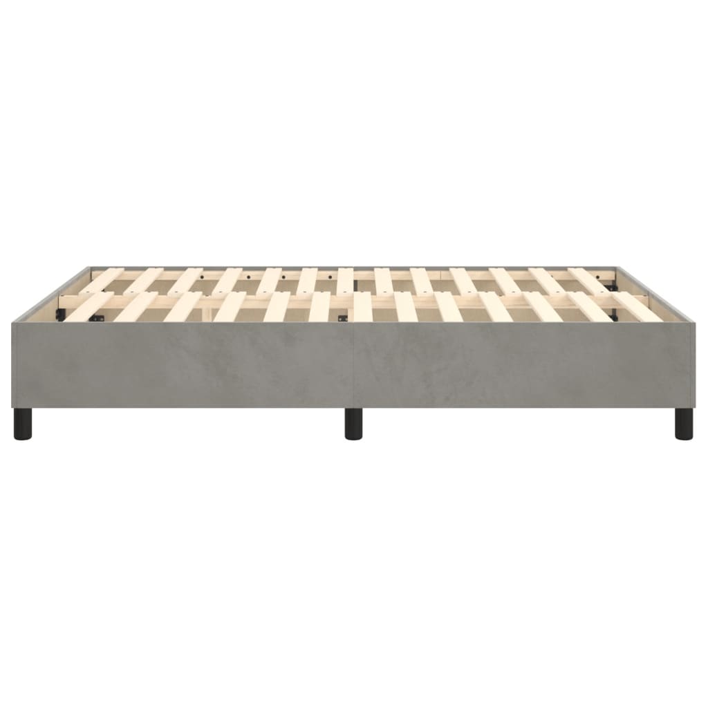 Bettgestell ohne Matratze Hellgrau 140x190 cm Samt