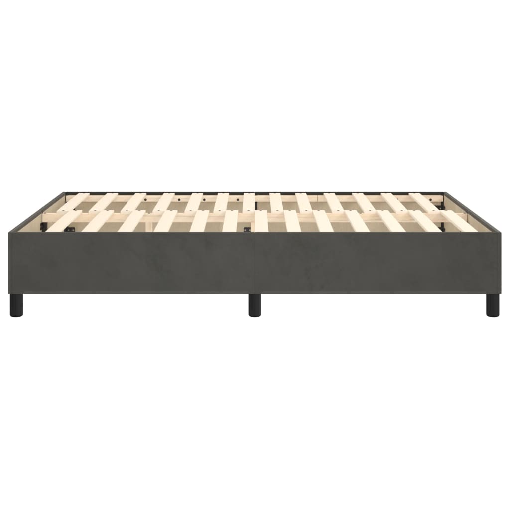 Bettgestell ohne Matratze Dunkelgrau 140x200 cm Samt