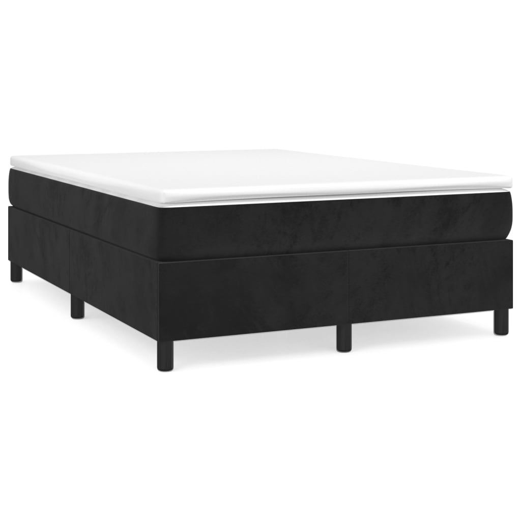 Bettgestell ohne Matratze Schwarz 140x200 cm Samt
