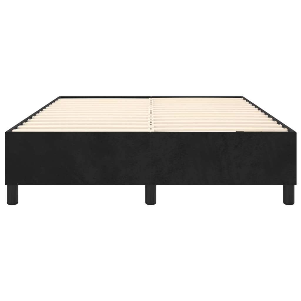 Bettgestell ohne Matratze Schwarz 140x200 cm Samt