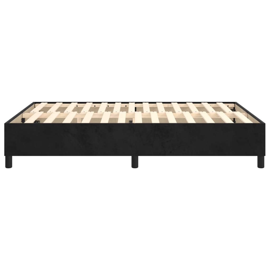 Bettgestell ohne Matratze Schwarz 140x200 cm Samt