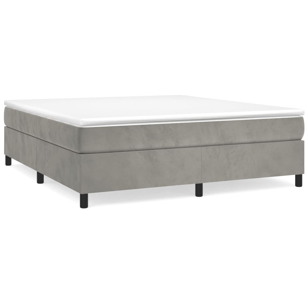 Bettgestell ohne Matratze Hellgrau 180x200 cm Samt