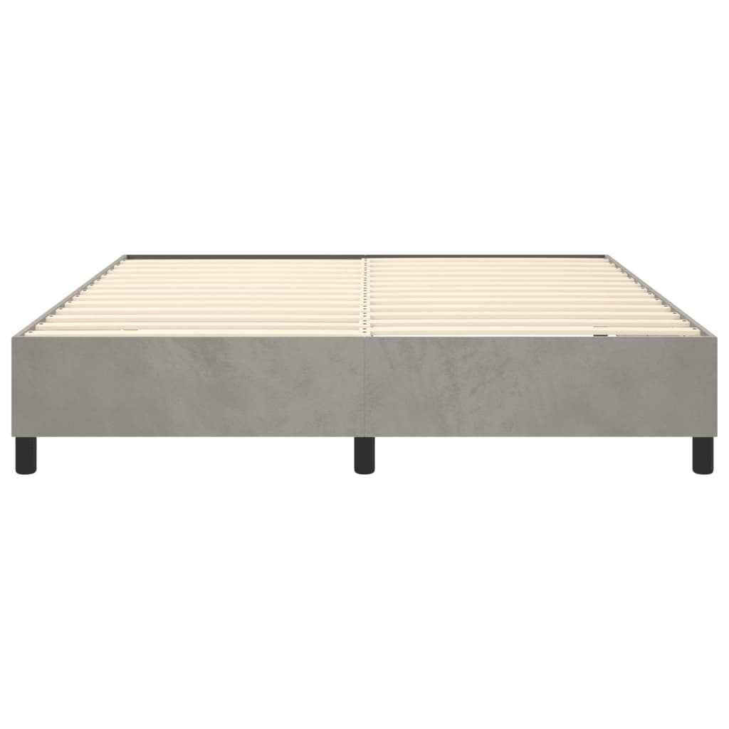 Bettgestell ohne Matratze Hellgrau 180x200 cm Samt