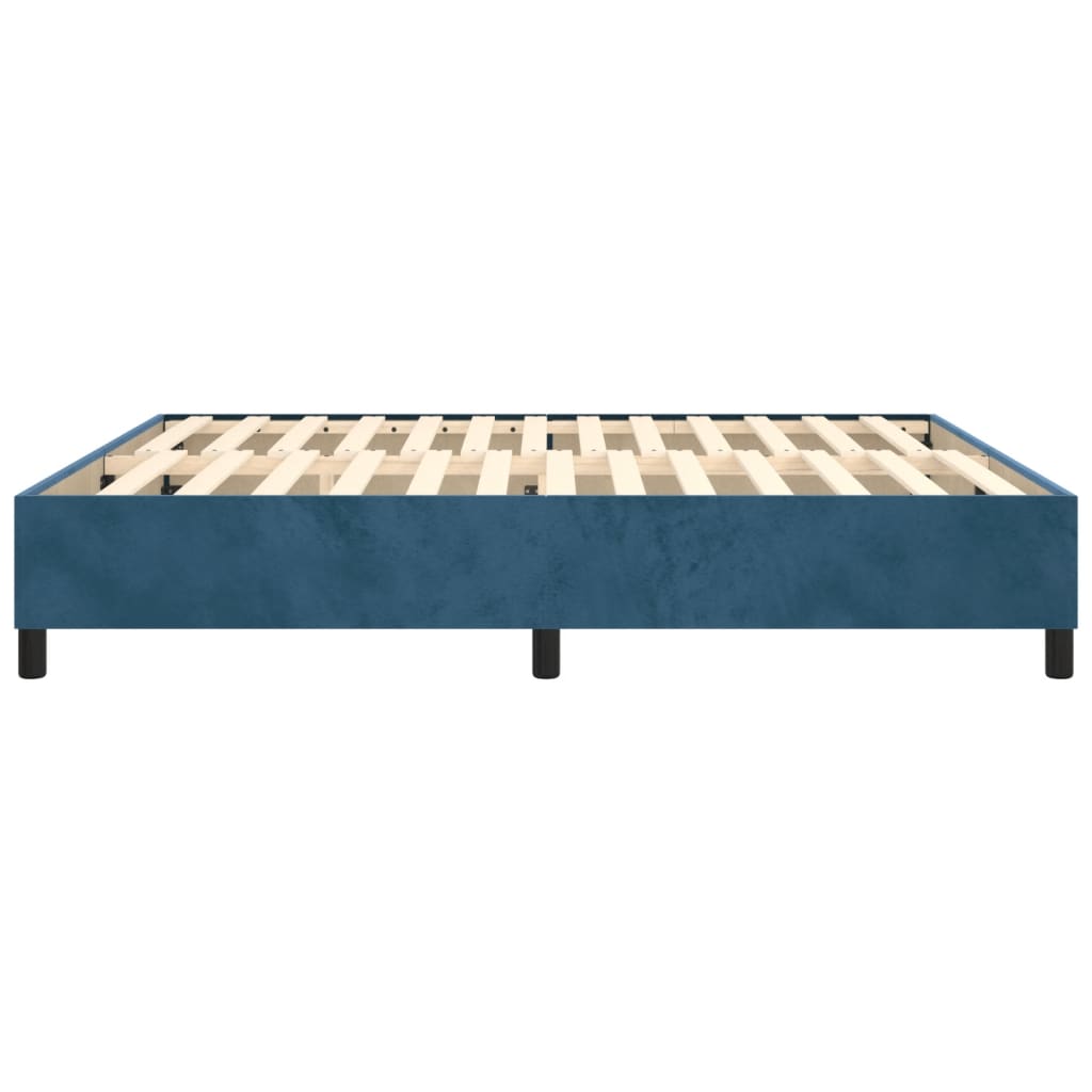 Bettgestell ohne Matratze Dunkelblau 180x200 cm Samt