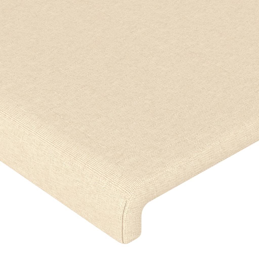 Bettgestell ohne Matratze Creme 80x200 cm Stoff