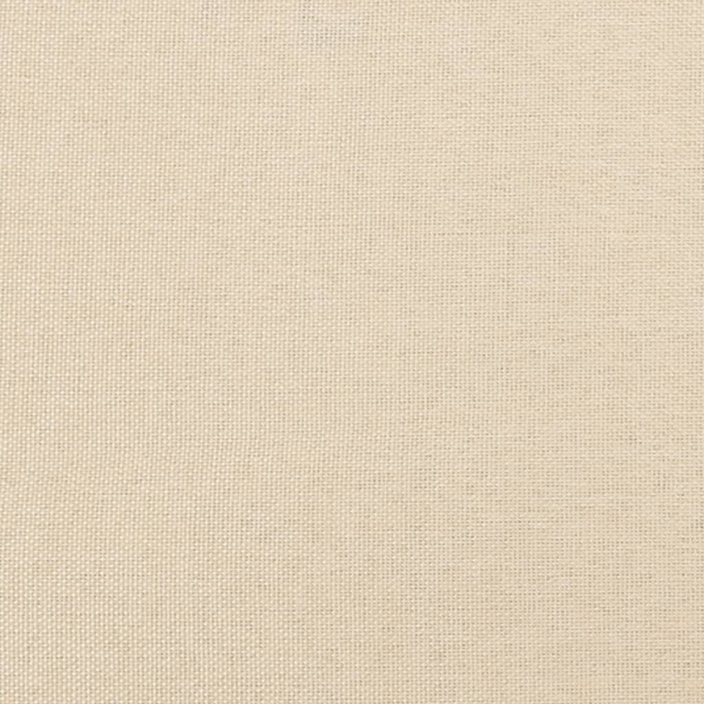 Bettgestell ohne Matratze Creme 80x200 cm Stoff