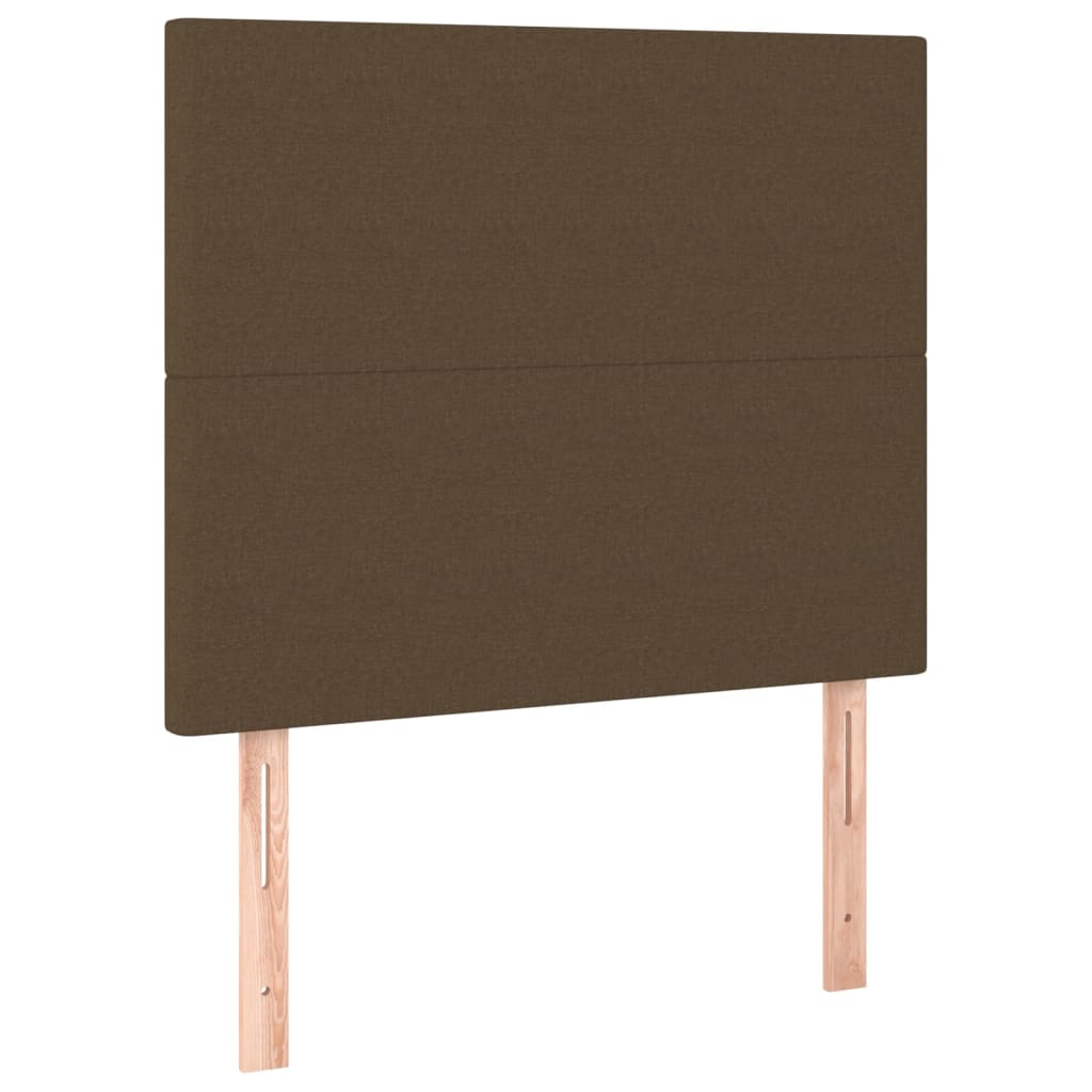 Bettgestell ohne Matratze Dunkelbraun 90x190 cm Stoff