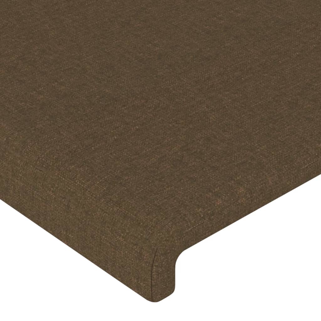 Bettgestell ohne Matratze Dunkelbraun 90x190 cm Stoff