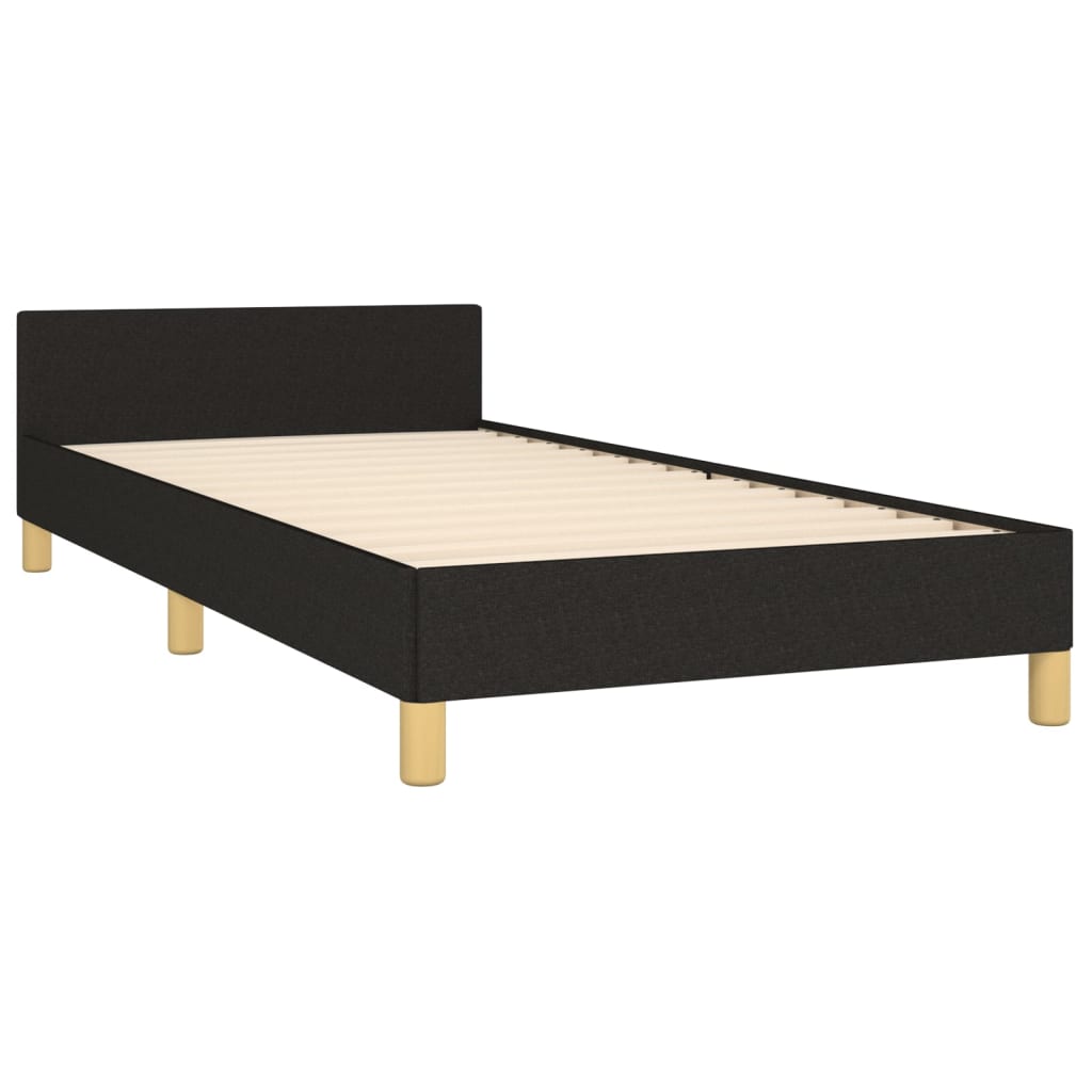 Bettgestell ohne Matratze Schwarz 90x200 cm Stoff