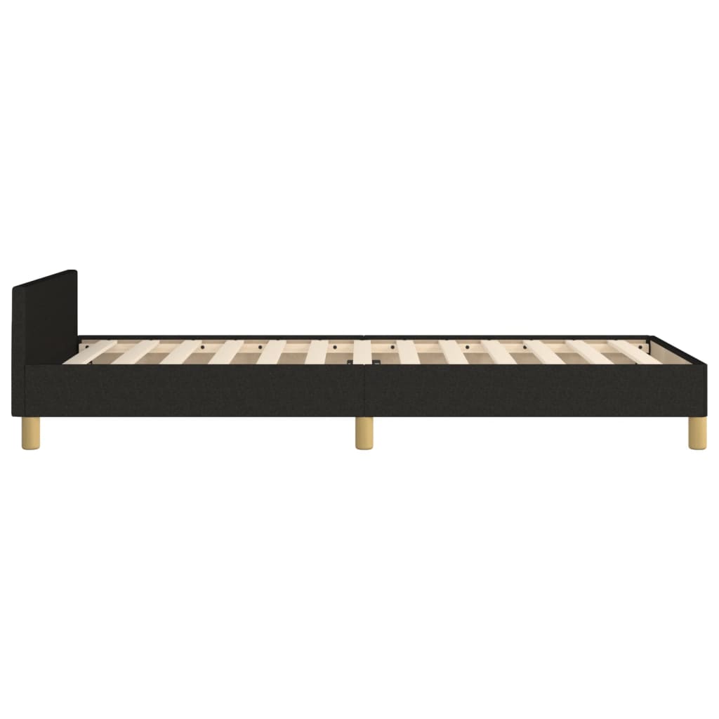 Bettgestell ohne Matratze Schwarz 90x200 cm Stoff