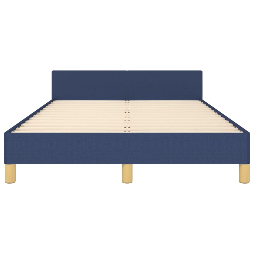 Bettgestell ohne Matratze Blau 120x200 cm Stoff