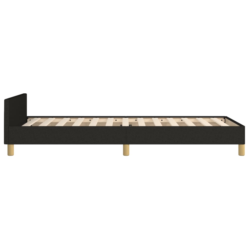 Bettgestell ohne Matratze Schwarz 90x200 cm Stoff