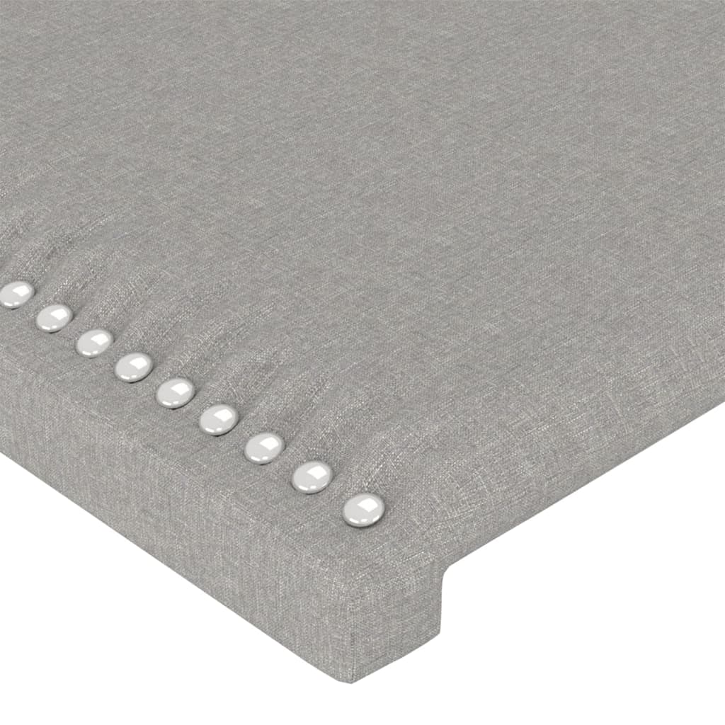 Bettgestell ohne Matratze Hellgrau 160x200 cm Stoff