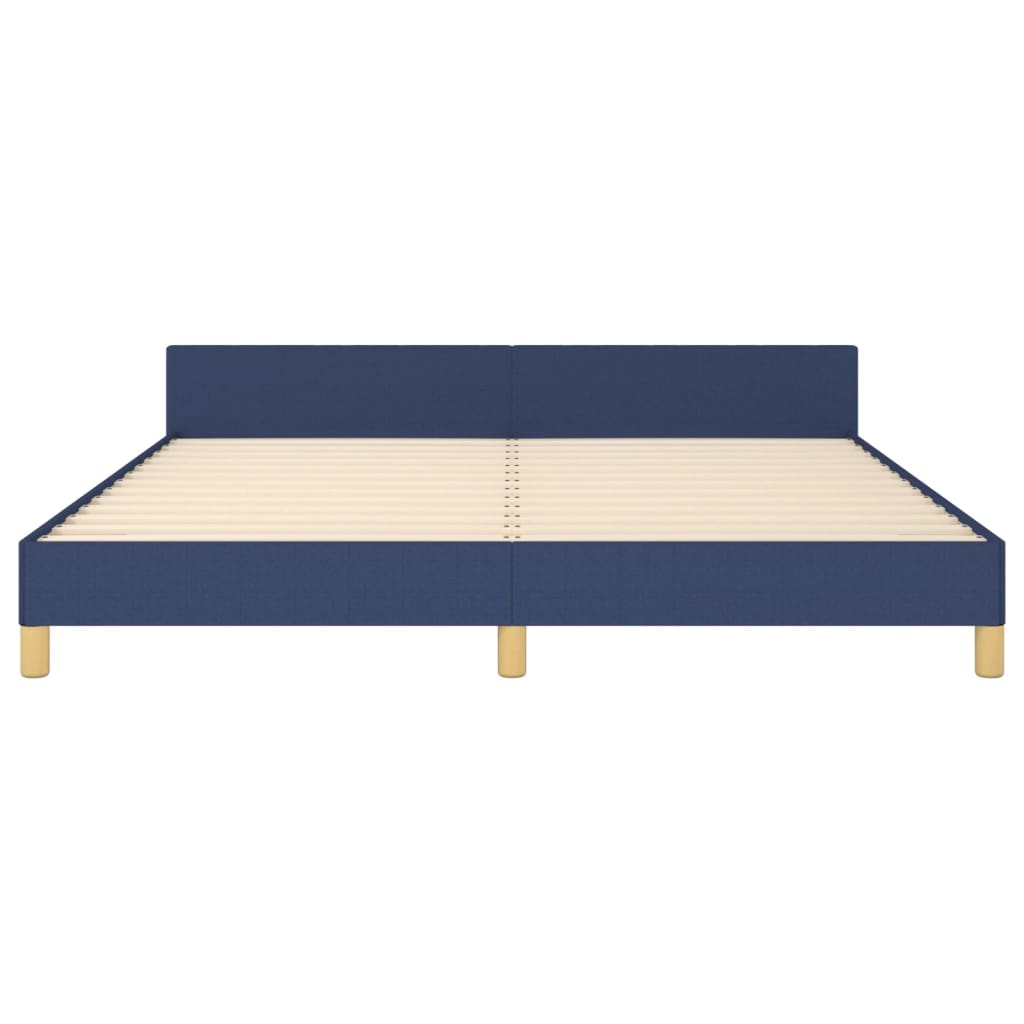 Bettgestell ohne Matratze Blau 160x200 cm Stoff