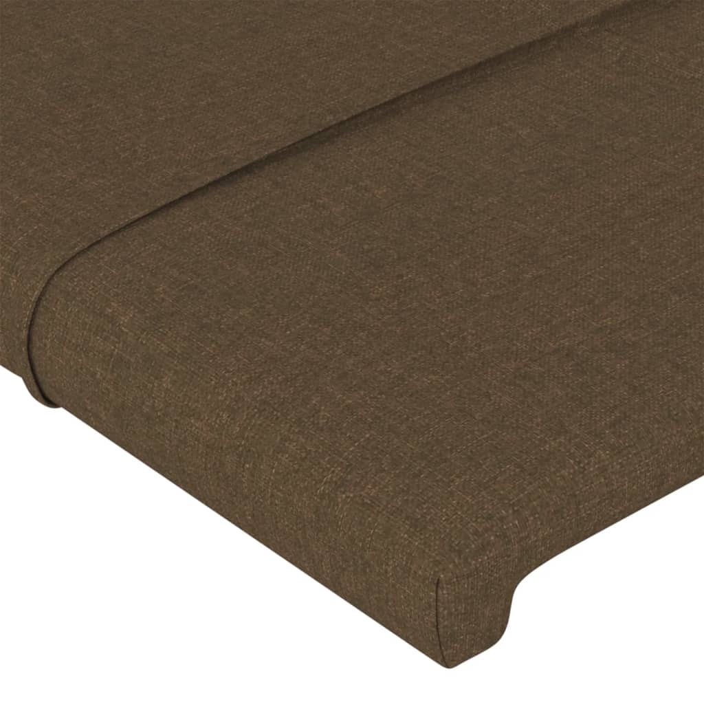 Bettgestell ohne Matratze Dunkelbraun 200x200 cm Stoff