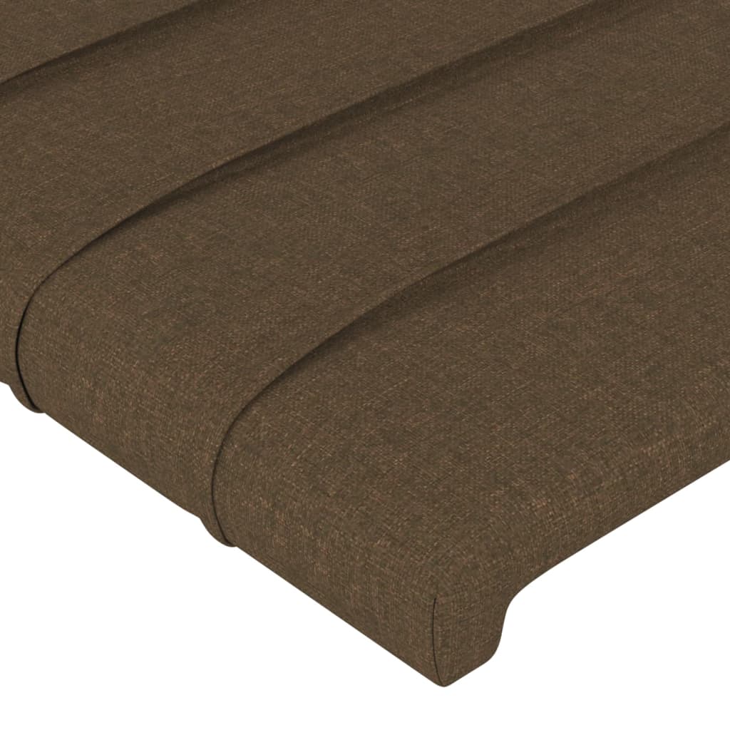 Bettgestell ohne Matratze Dunkelbraun 80x200 cm Stoff