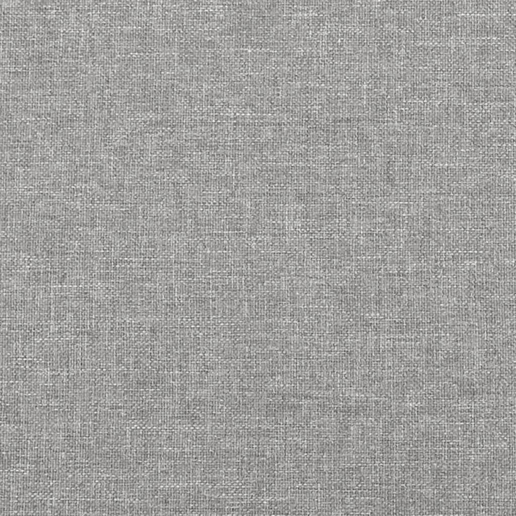 Bettgestell ohne Matratze Hellgrau 90x200 cm Stoff
