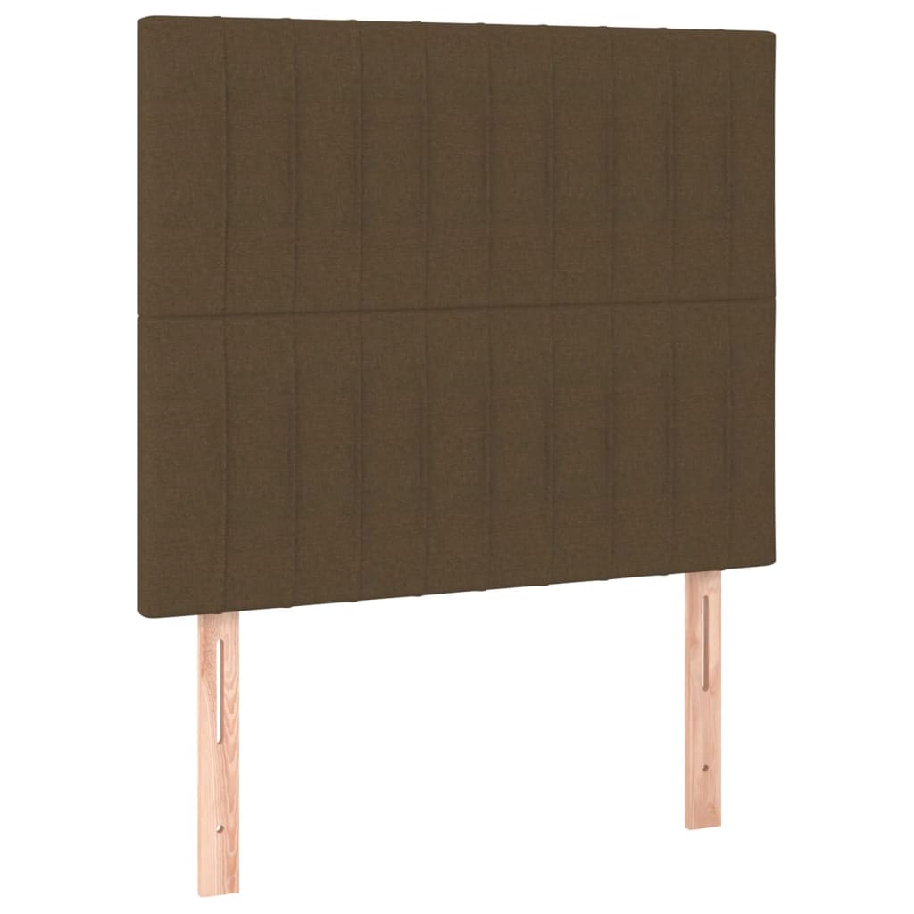 Bettgestell ohne Matratze Dunkelbraun 90x190 cm Stoff