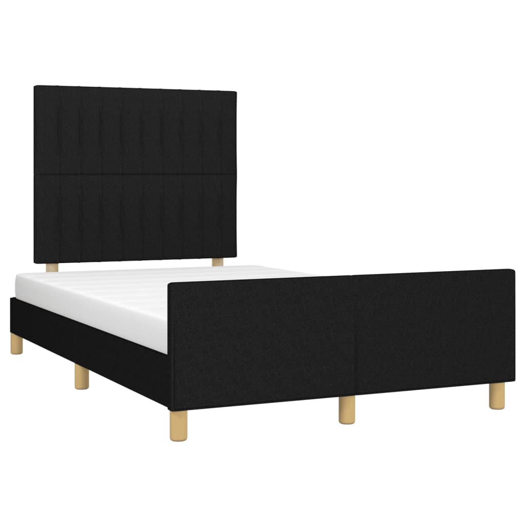Bettgestell ohne Matratze Schwarz 120x200 cm Stoff