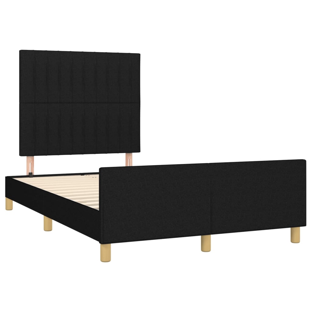 Bettgestell ohne Matratze Schwarz 120x200 cm Stoff