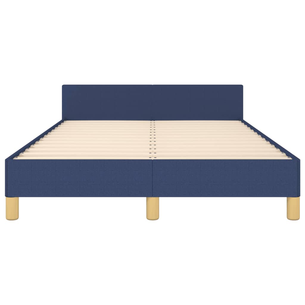 Bettgestell ohne Matratze Blau 120x200 cm Stoff