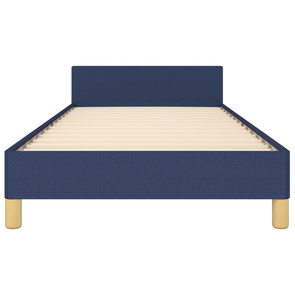 Bettgestell ohne Matratze Blau 90x200 cm Stoff