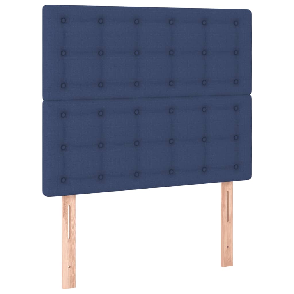 Bettgestell ohne Matratze Blau 90x200 cm Stoff