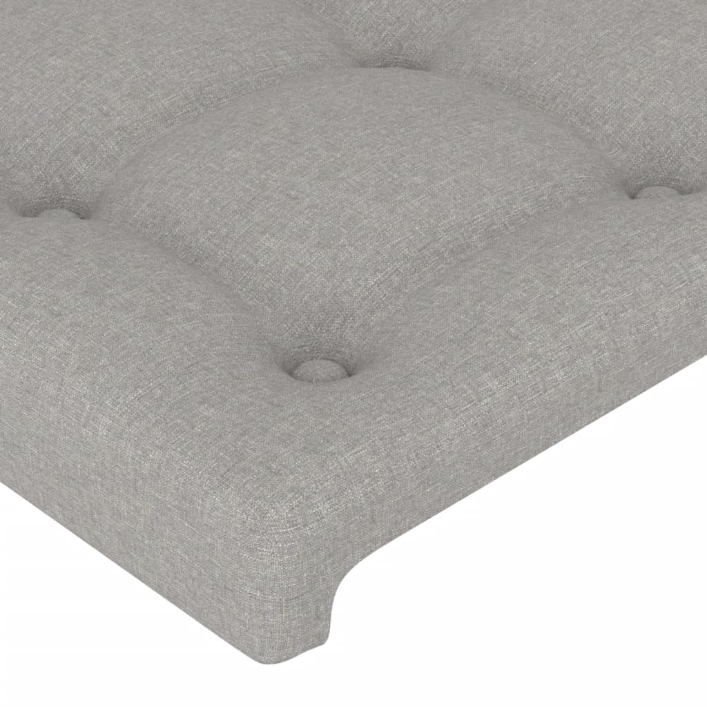 Bettgestell ohne Matratze Hellgrau 100x200 cm Stoff