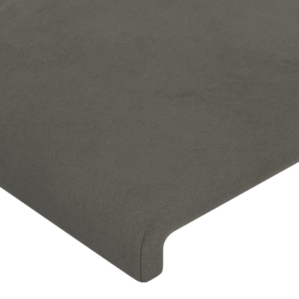 Bettgestell ohne Matratze Dunkelgrau 80x200 cm Samt