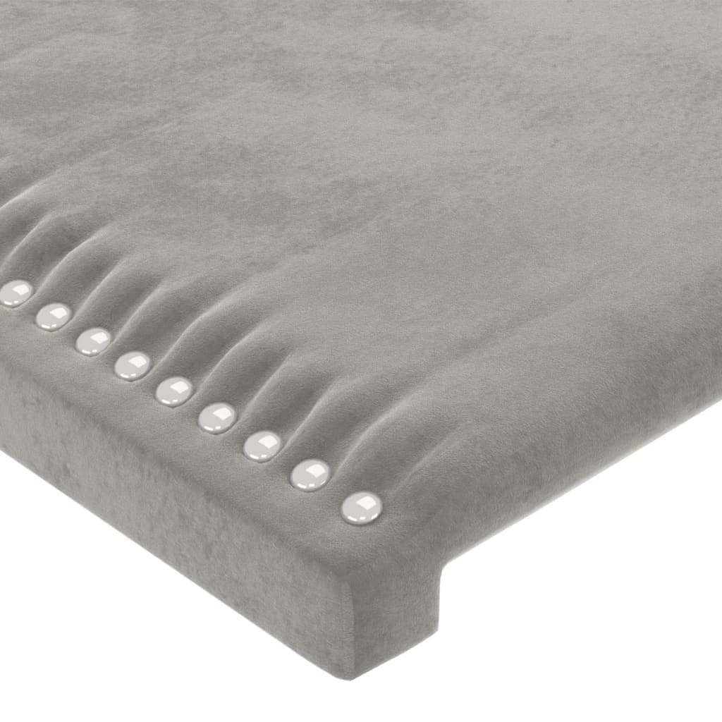 Bettgestell ohne Matratze Hellgrau 160x200 cm Samt