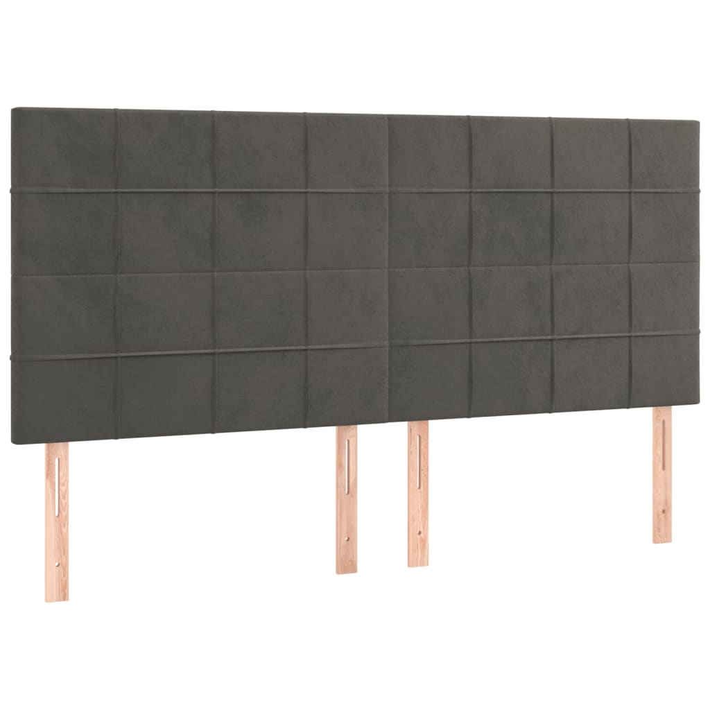 Bettgestell ohne Matratze Dunkelgrau 200x200 cm Samt